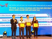 Lần đầu trao giải ĐMST và khởi nghiệp TPHCM 