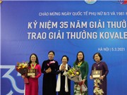 Trao giải thưởng Kovalevskaia cho 1 tập thể và 1 cá nhân 