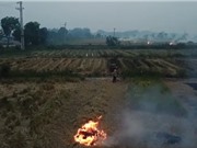Đốt rơm rạ góp bao nhiêu phần vào ô nhiễm không khí ở Hà Nội?
